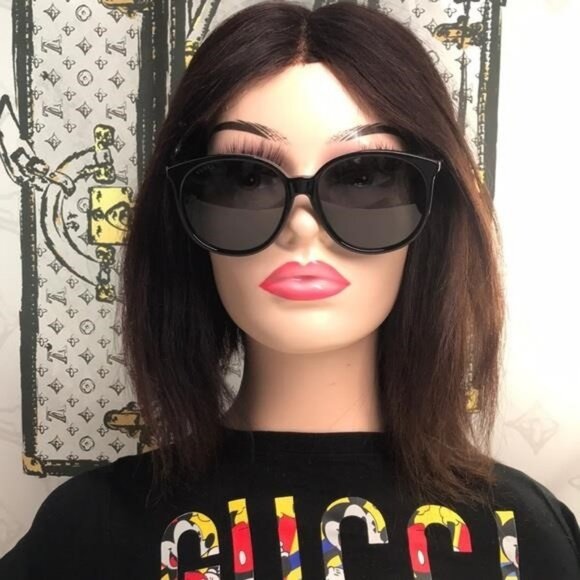 New Authentic Chic Black Sunglasses GG0261SA 001 - Picture 6 of 12